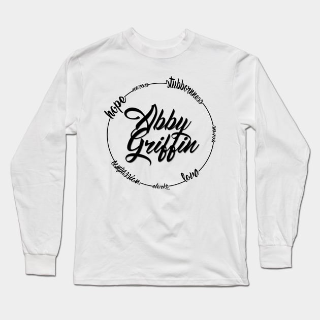 Abby Griffin Lettering Long Sleeve T-Shirt by ArtisanGriffinKane